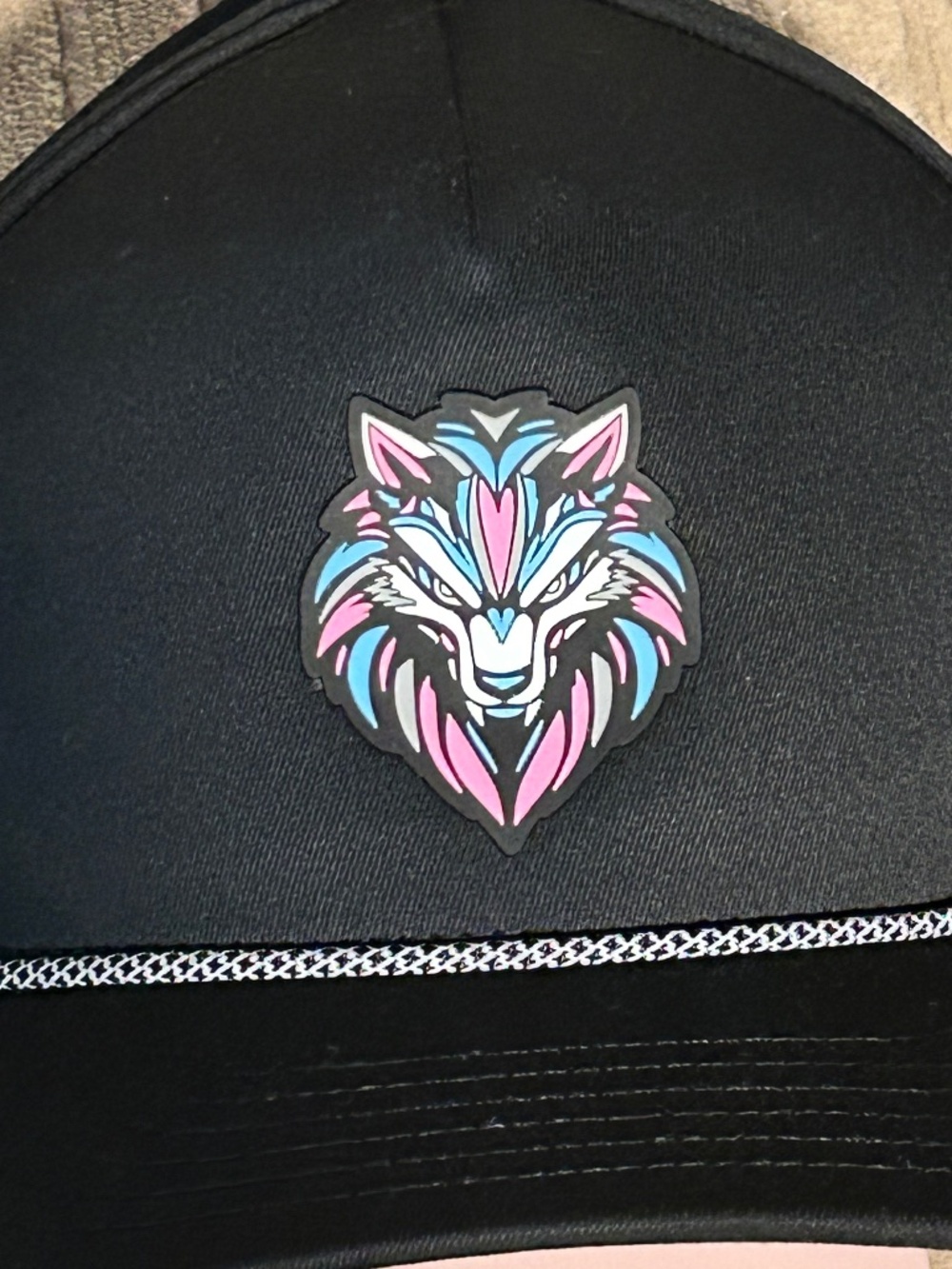 Cap America Black Adjustable Breathable Baseball Cap, Wolf Graphic Print